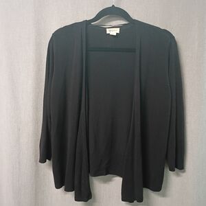 Style & Co. Petite Size PL Black Open Front Cardigan 100% Viscose